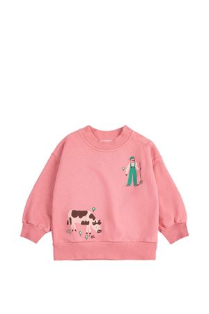 pink cotton sweatshirt BOBO CHOSES KIDS | B126AB041.